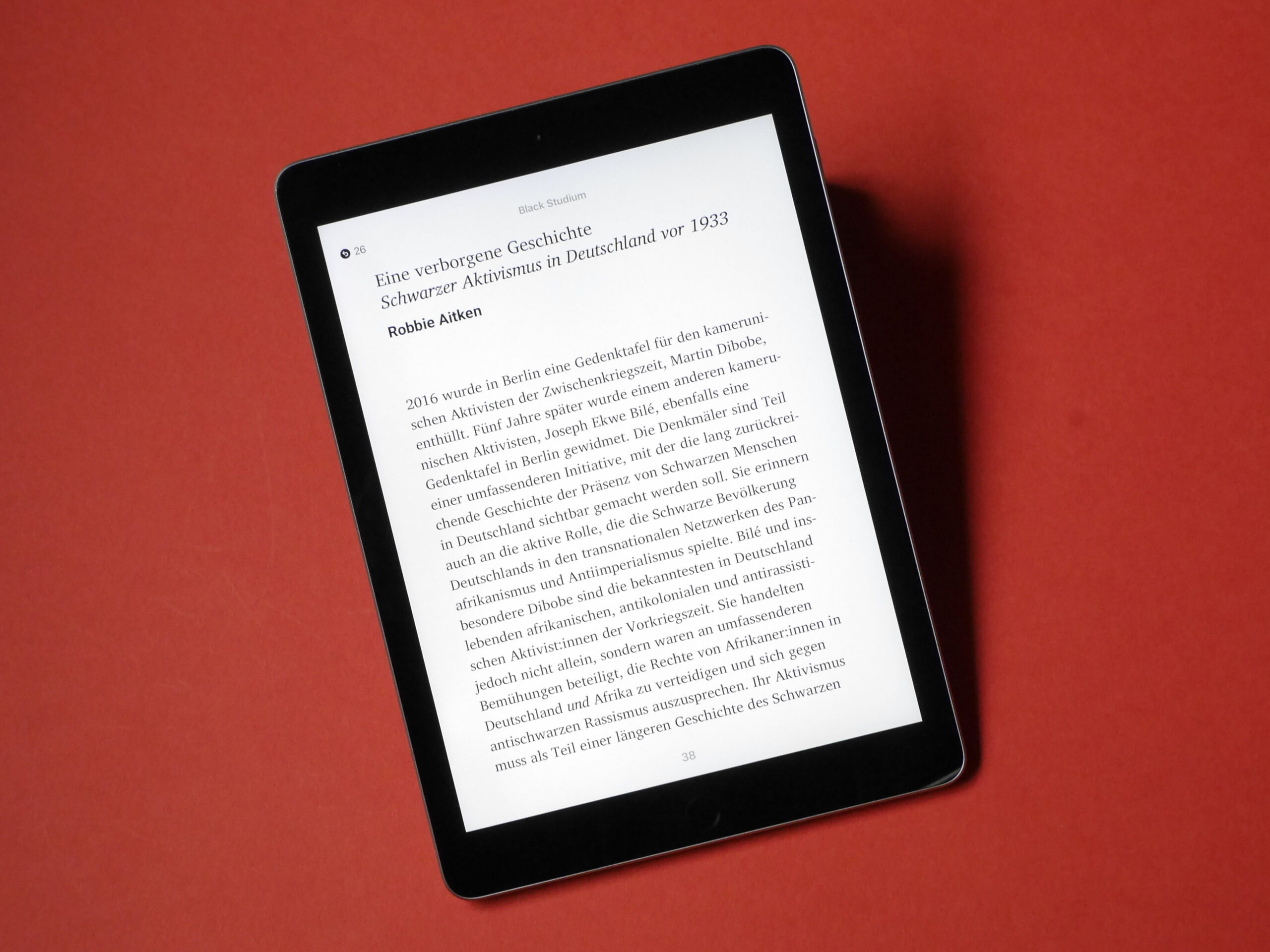 _1320506 Page in the publication Black Studium on a ipad.