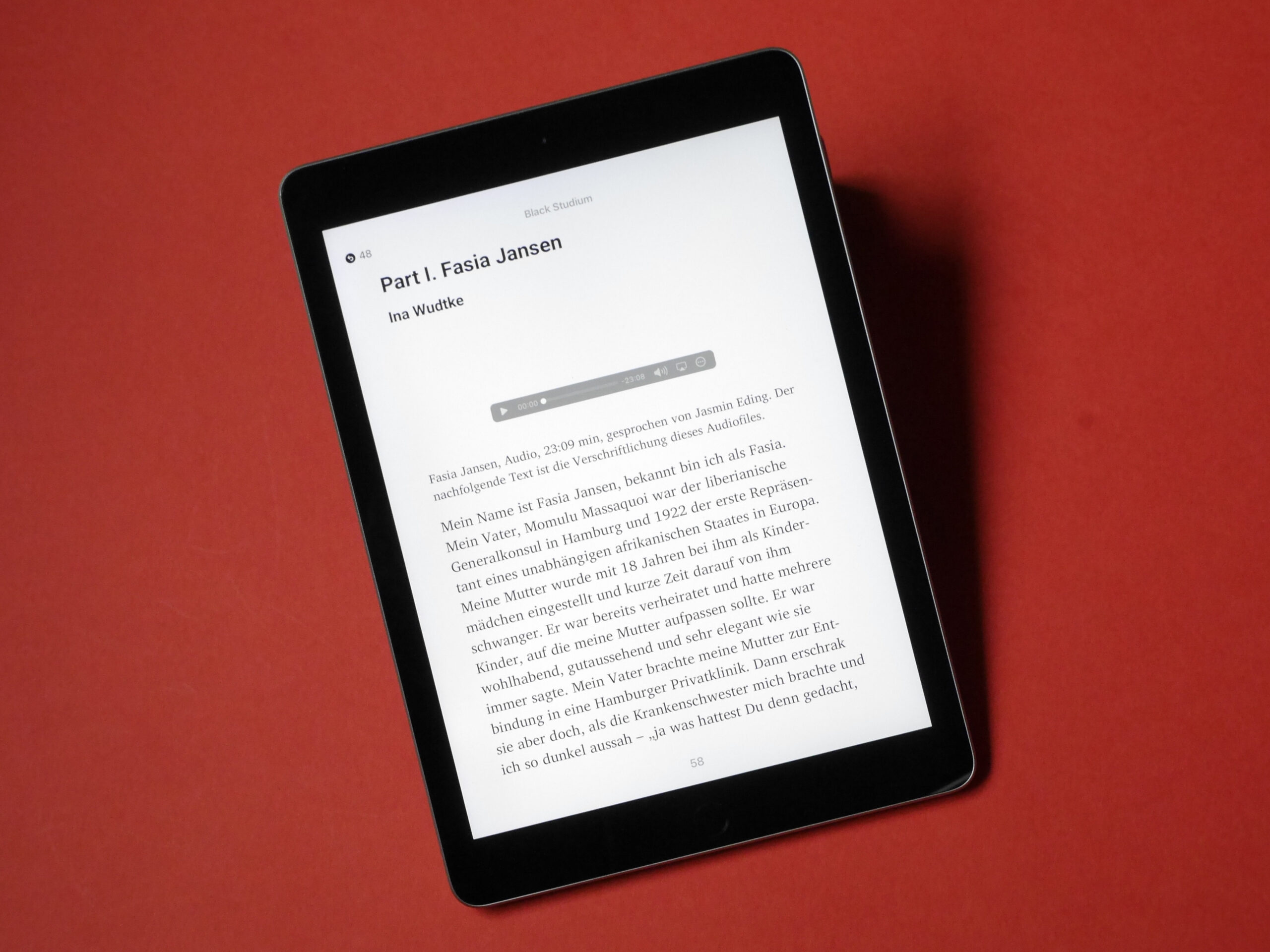 _1320507 Page in the publication Black Studium on a ipad.