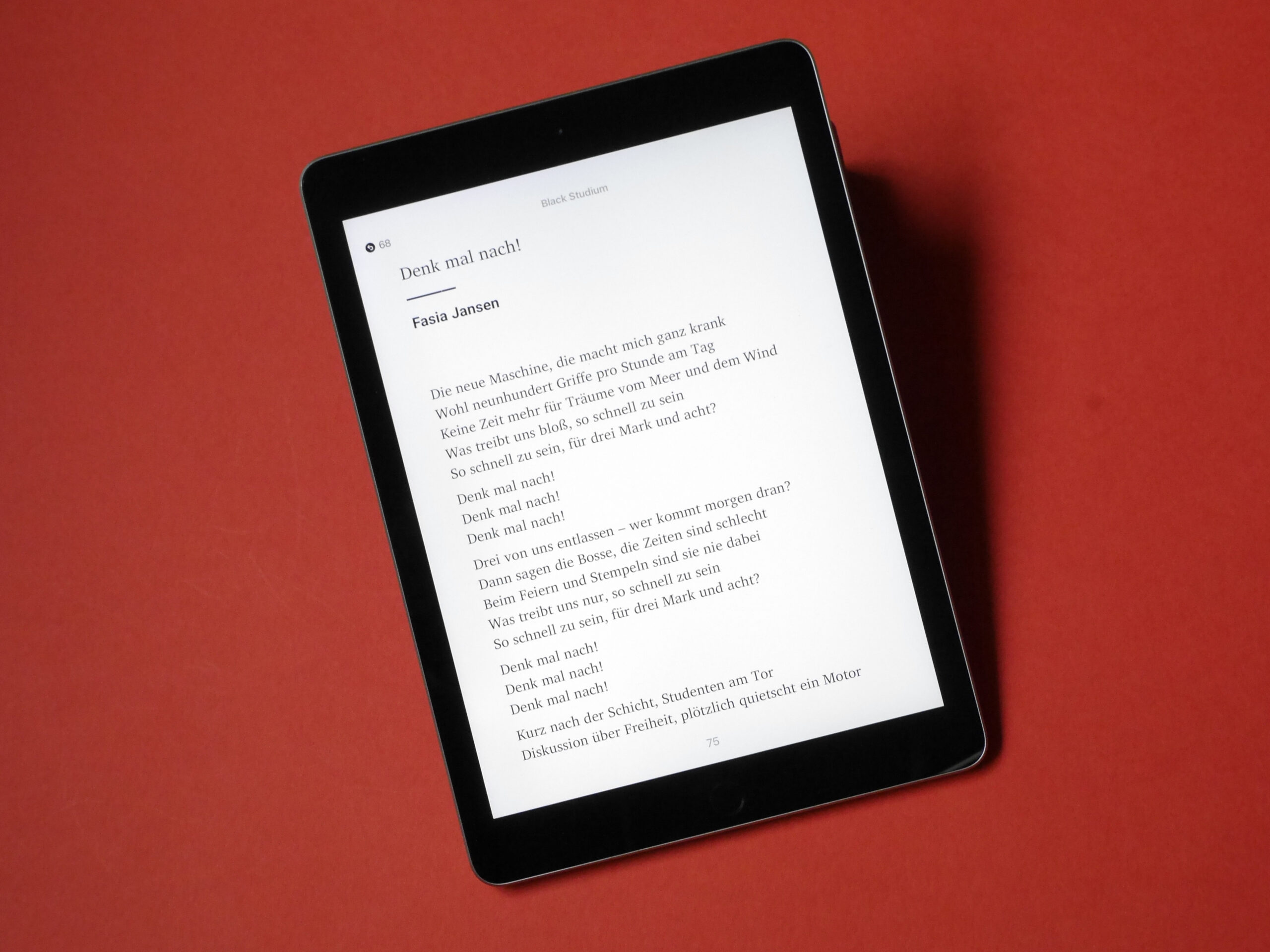 _1320509 Page in the publication Black Studium on a ipad.