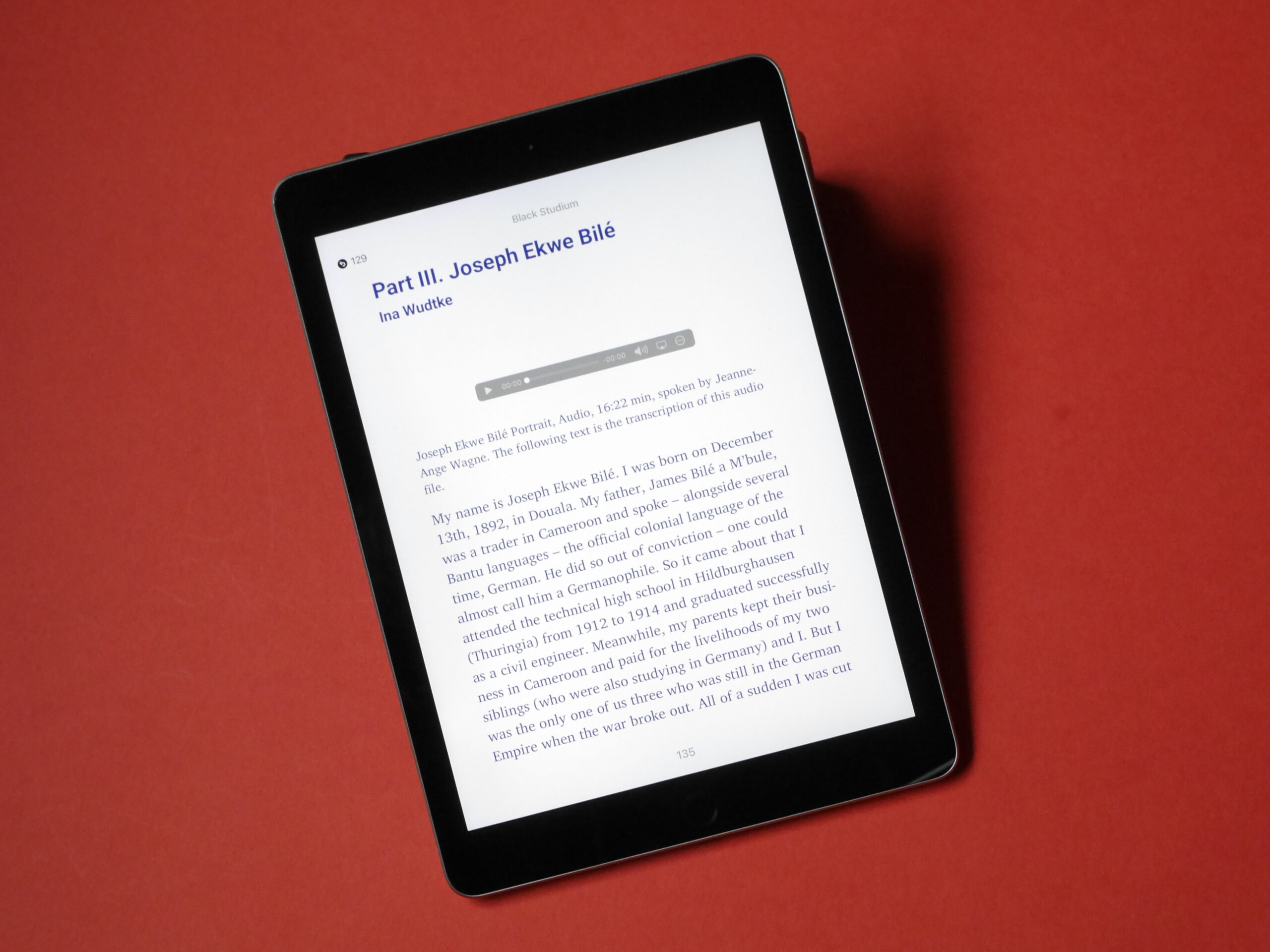 _1320512 Page in the publication Black Studium on a ipad.